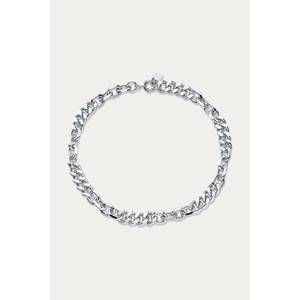 NEW F+H STUDIOS mixed up statement necklace in silver